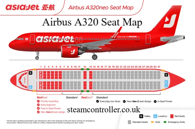 Airbus A320 Seat Map